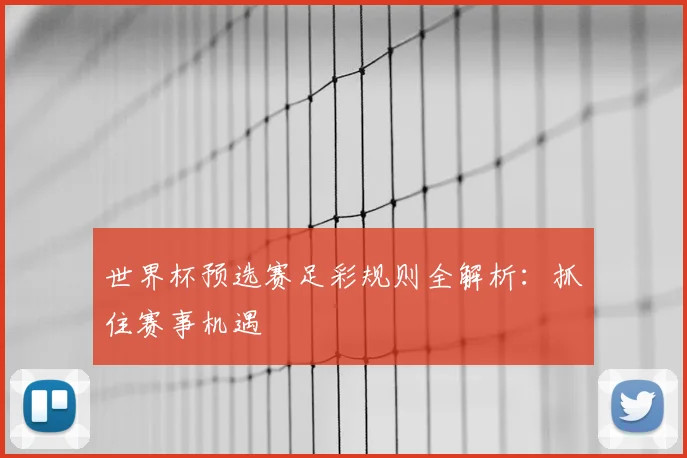 世界杯预选赛足彩规则全解析：抓住赛事机遇